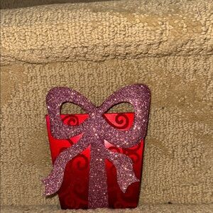 Glittery Red and Pink Gift Ornament